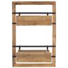 FRANK FLECHTWAREN Plantenbak, plantenrek, wandplantenrek Industria, hout, wandplank voor planten 48 x 73 cm, plantenbak 35 x 13 x 10 cm