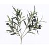 kunstpflanzen-discount.com Kunstmatige olijftak met 105 bladeren en 6 olijven, lengte ca. 53 cm olijfboom decoratieve tak olijfboomtak met vruchten