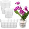 Cuteko 'plastic orchidee pot orchidee pot' Transparante bloempot voor orchideeën orchidee pot Orchidee Compost Verpot kuil net Plastic Orchidee Potten 10 Pack Clear Orchidee Potten Met Gaten Hol Ademend Of