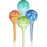 OUKEYI 4 STKS Multi-Gekleurde Glas Watering Globes, Plant Self Watering Spikes, Tuinpot Waterers Binnen en Buiten (15 x 6cm/6" x 2.4")