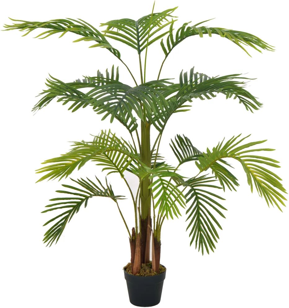 vidaXL Kunstplant met pot palm 120 cm groen