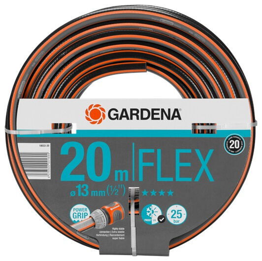 Gardena tuinslang Flex 20m PVC zwart/oranje - Zwart,Oranje