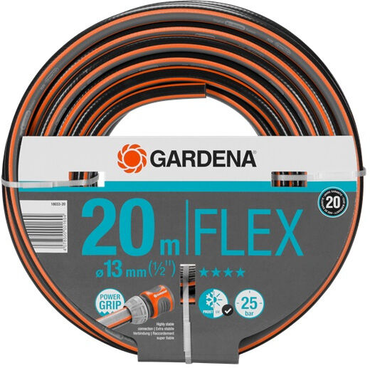 Gardena tuinslang Flex 20m PVC zwart/oranje - Zwart,Oranje