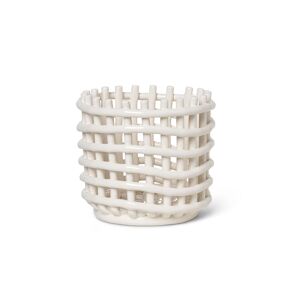 Ferm Living Ceramic Basket Off White Small