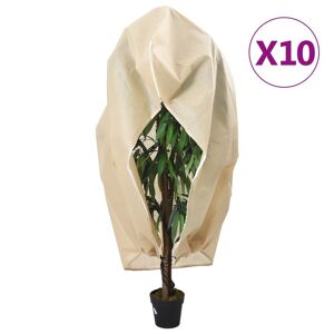 vidaXL Plantefleecetrekk med glidelås 10 stk 70 g/m² 3,93x3 m