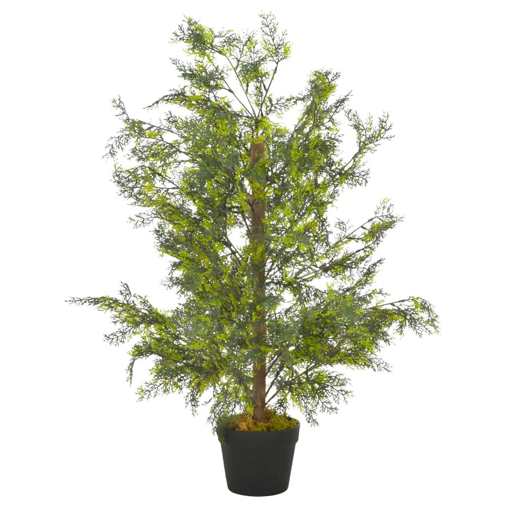 vidaXL Kunstig sypressplante med potte grønn 90 cm