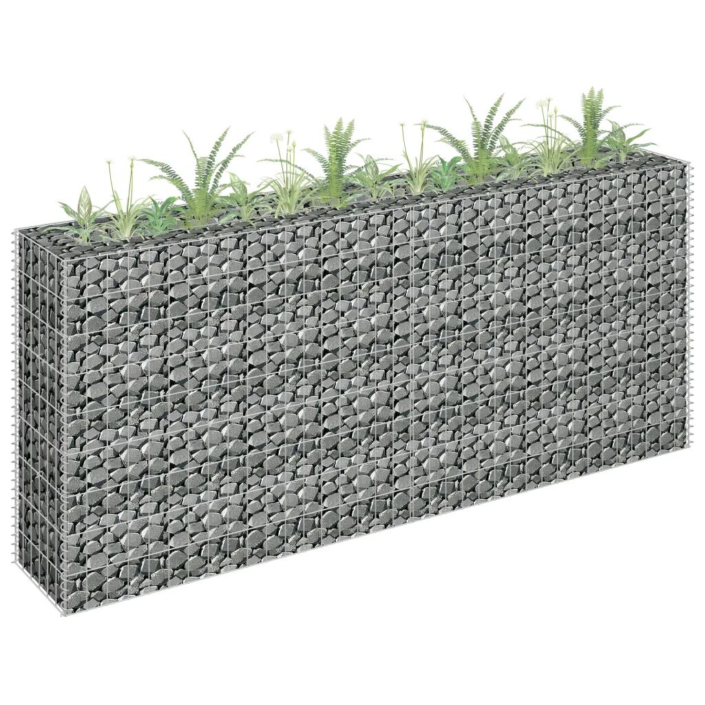 vidaXL Gabion høybed galvanisert stål 180x30x90 cm