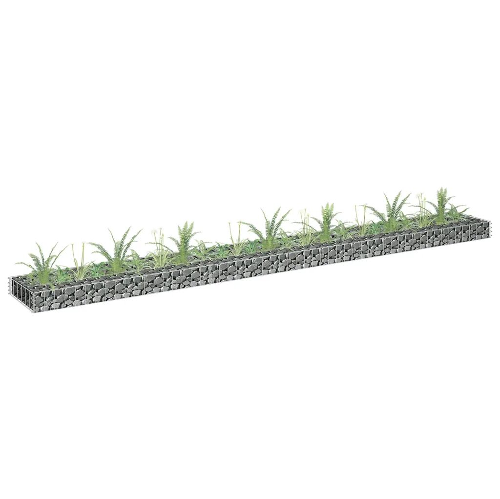 vidaXL Gabion høybed galvanisert stål 270x30x10 cm