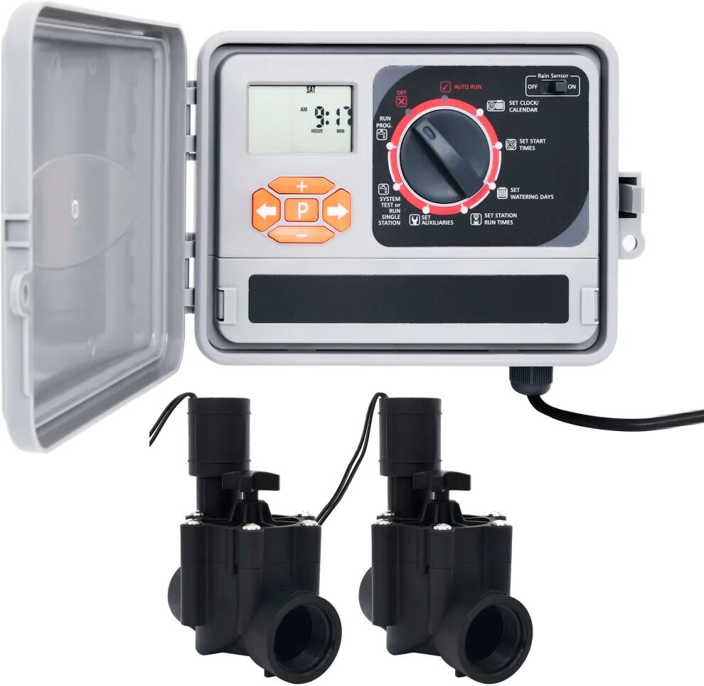 vidaXL Hagevanningsregulator med 2 magnetventiler