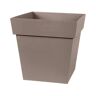 Eda Plastique Vaso Tuscan Square Bege (32 x 32 x H 32 cm; 22 L)