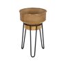 Presume De Casa Vaso Redondo (Preto - Rattan e Metal - 40x65x40 cm)