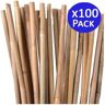 Suinga Tutor de bambu natural 120 cm 8-10 mm Pacote 100 Varas de bambu ecológicas para apoiar árvores, plantas e vegetais