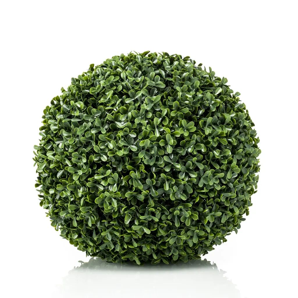 Emerald Bola de buxo artificial UV 48 cm verde