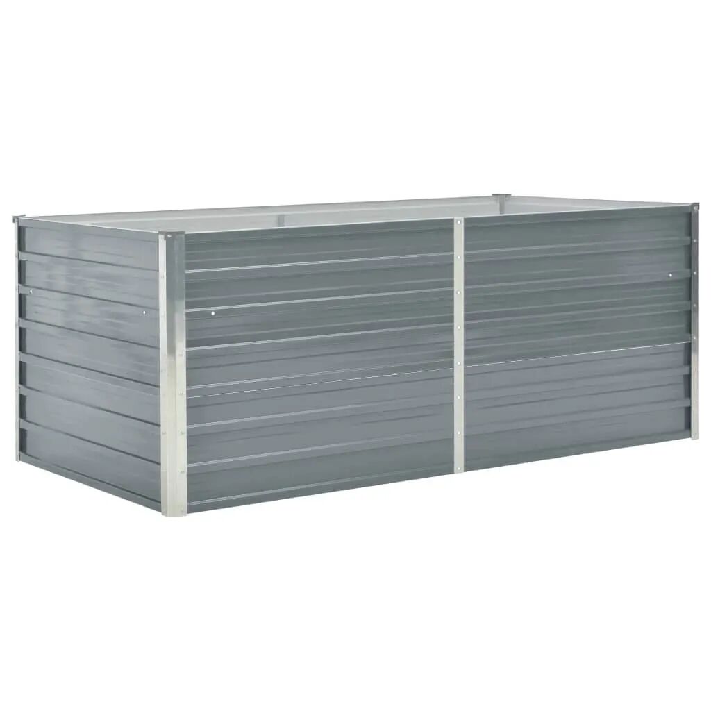 vidaXL Canteiro de jardim elevado 160x80x45cm aço galvanizado cinzento