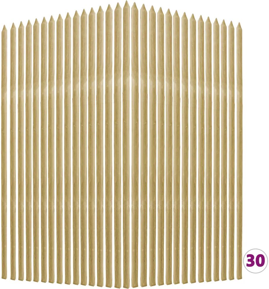 vidaXL Estacas suporte plantas 30 pcs 2,8x2,8x150 cm pinho impregnado