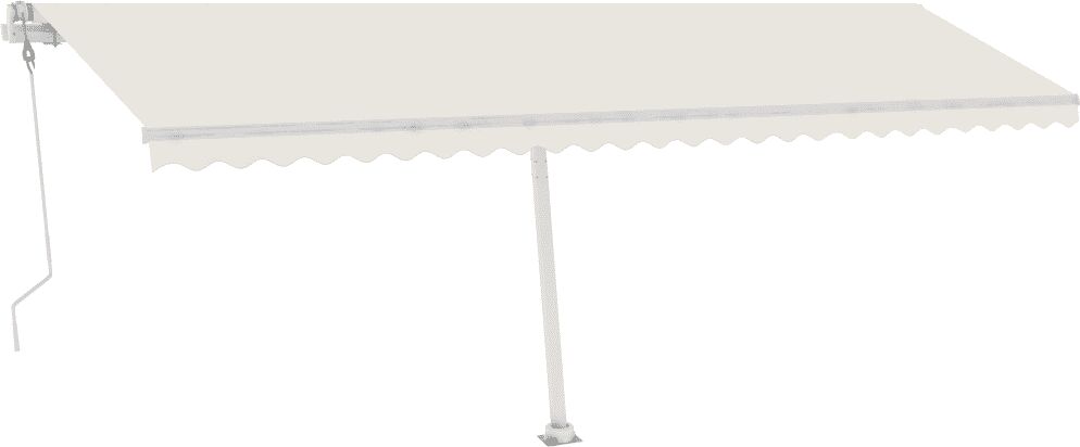 vidaXL Toldo automático com LED e sensor de vento 600x350 cm creme