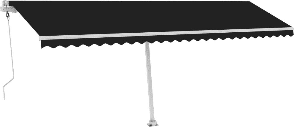 vidaXL Toldo automático com LED e sensor de vento 600x350 cm antracite