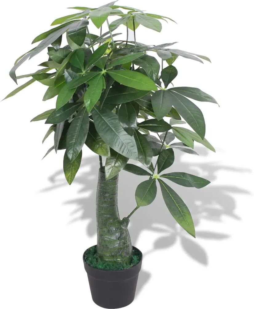 vidaXL Plantă artificială Arborele norocos cu ghiveci, 85 cm, verde