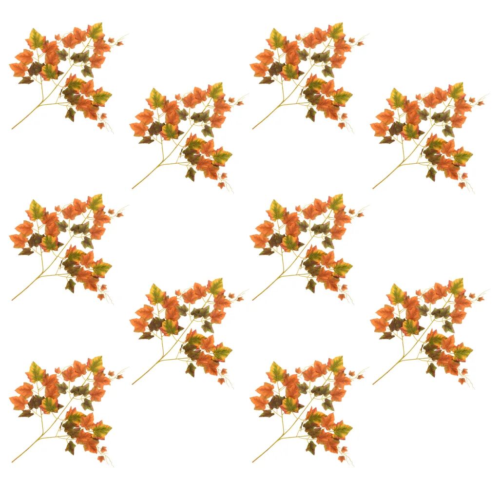 vidaXL Frunze artificiale de struguri, 10 buc., roșu, 70 cm