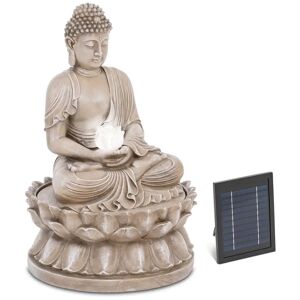 hillvert Solar Garden Fountain - Sittande Buddhafigur - LED-belysning