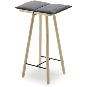 Fritz Hansen - Georg Bar Stool Obehandlad Sitthöjd 66 Cm - Läder/trä/ull