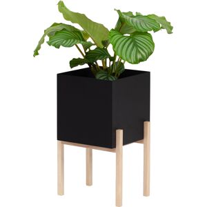 Design House - Botanic Pedestal Pot Black / Ash - Black/ash - Svart - Krukor