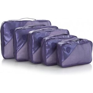 Heys Metallic Packing Cubes -Förpackningskuber, 5 Stycken, Marinblå