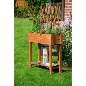 Alpen Home Elevated Planter with Trellis brown 130.0 H x 28.5 W x 79.0 D cm