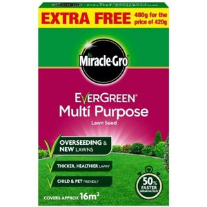 (Miracle-Gro Evergreen Multi Purpose Lawn Seed 16m2 480g) Miracle-Gro Evergreen