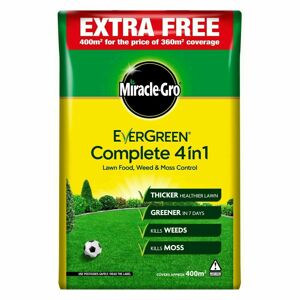 Miracle-Gro (Miracle Gro Evergreen 4 in 1 Complete 400sqm Lawn Food Weed & Moss Control Feed