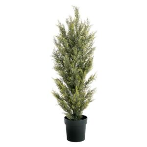 Blooming Artificial - Faux Conifer Tree for Garden, Home, and Office, Potted Artificial Evergreen Tree with Year Round Decorative Plastic Foliage, UV and Water Resistant (Green) (120cm/ 4ft)