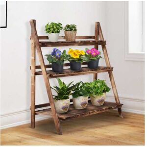 Mhstar Uk Ltd Outsunny Flower Stand Wood   Wowcher