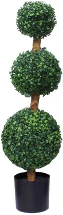 The Seasonal Aisle Artificial Boxwood Topiary in Pot Liner The Seasonal Aisle Size: 95cm H x 27cm W x 27cm D  - Size: 40cm H x 61cm W x 23cm D