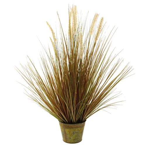 The Seasonal Aisle Artificial Foxtail Grass in Planter The Seasonal Aisle Size: 80cm H x 60cm W x 60cm D  - Size: Mini (Under 40cm High)