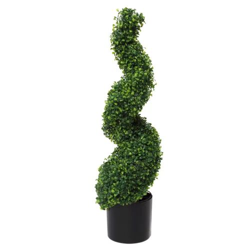The Seasonal Aisle Artificial Boxwood Topiary in Pot Liner The Seasonal Aisle Size: 95cm H x 26cm W x 26cm D  - Size: 31cm H X 18cm W X 22cm D