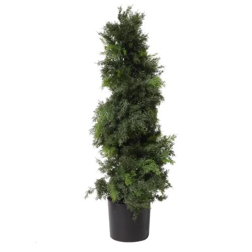 The Seasonal Aisle Artificial Cypress Topiary in Pot Liner The Seasonal Aisle Size: 100cm H x 40cm W x 40cm D  - Size: 4.6cm H x 190cm W x 22.5cm D
