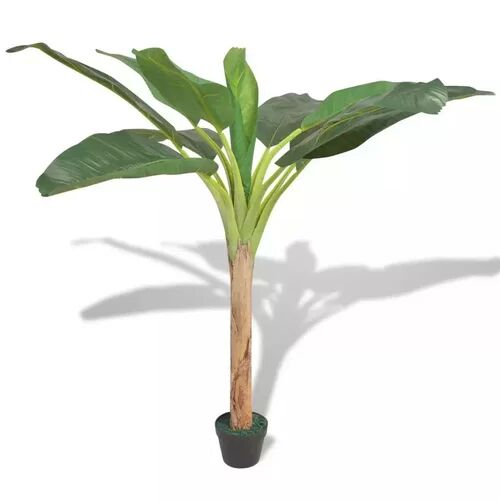Bay Isle Home Floor Banana Leaf Plant in Pot Bay Isle Home  - Size: 150cm H X 26cm W X 26cm D