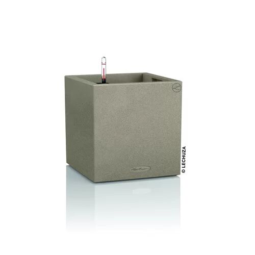 Lechuza Canto Plastic Self-Watering Plant Pot Lechuza Colour: Sand Beige, Size: 30cm H x 30cm W x 30cm D  - Size: 18cm H x 14cm W x 14cm D