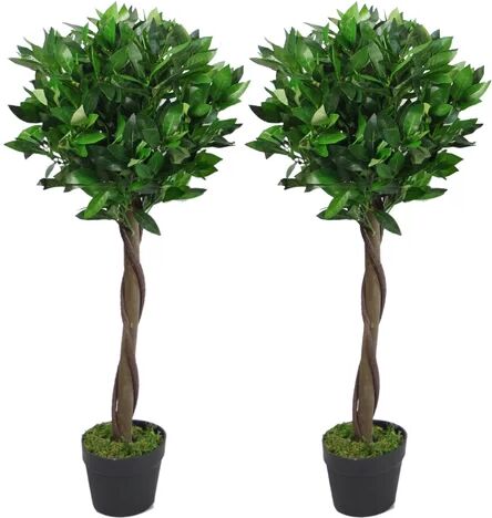 The Seasonal Aisle Artificial Topiary Bay Tree in Pot The Seasonal Aisle  - Size: 17 cm H x 22 cm W x 22 cm D