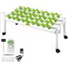 VEVOR Hydroponics Growing System, 36 Sites 4 Food-Grade PVC-U Pipes, 1 Layer Indoor Planting Kit with Water Pump, Timer, Nest Basket, Sponge for Fruits, Vegetables, Herb, White