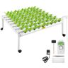 VEVOR Hydroponics Growing System, 72 Sites 8 Food-Grade PVC-U Pipes, 1 Layer Indoor Planting Kit with Water Pump, Timer, Nest Basket, Sponge for Fruits, Vegetables, Herb, White