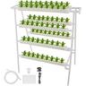 VEVOR 4 Layers 72 Plant Sites Hydroponic Site Grow Kit 8 Pipes Hydroponic Growing System Water Culture Garden Plant System for Leafy Vegetables Lettuce Herb Celery Cabbage