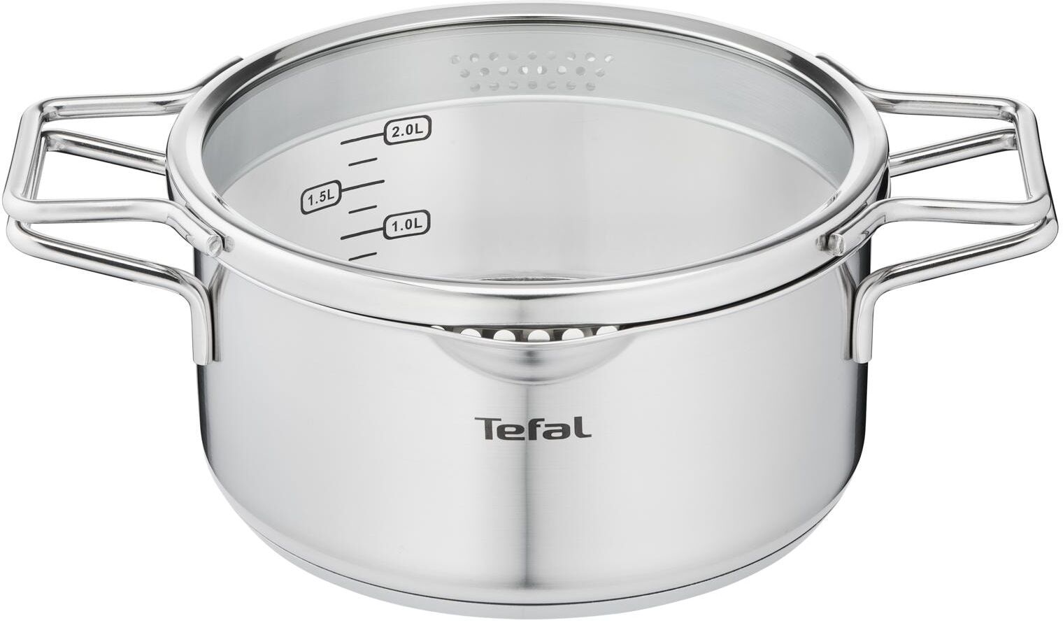 Tefal Kochtopf »Nordica mit Deckel 20 cm«, Edelstahl silberfarben