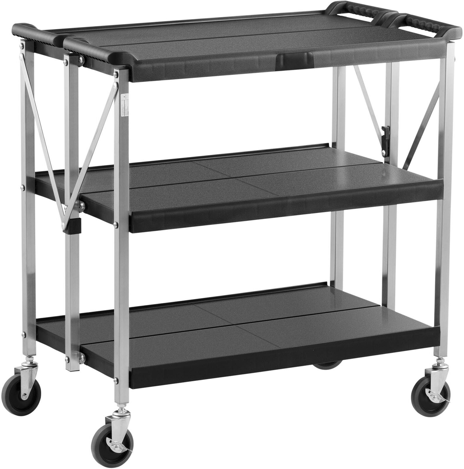 Royal Catering Servierwagen - 3 Borde - 90 kg - 51,2 x 83 cm - faltbar 10011720