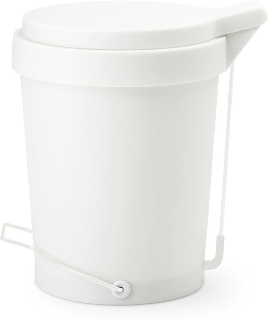 Depot4Design - Tip Treteimer 15 Liter, weiß / weiß