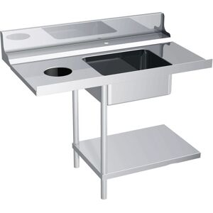 GGM Gastro - Table d'entree pour la serie DS430 - Emplacement de la machine a gauche Argent