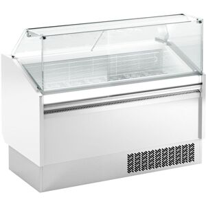 GGM Gastro - Comptoir a glace LEVI - 1620mm - Statique - pour 9+9x 5 litres bacs a glace - Blanc Blanc