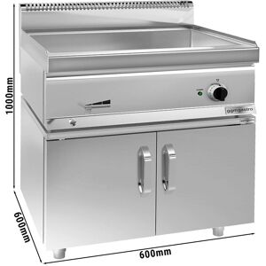 GGM Gastro - Bain-marie electrique - 1,2 kW - 1x GN 1/1 & 3x GN 1/9 - incl. soubassement avec 2 portes Argent