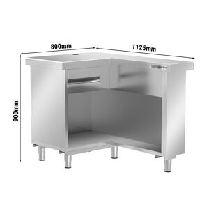 GGM Gastro - Caisse KOPENHAGEN - 1120mm - Gauche Argent