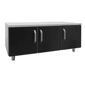 GGM Gastro - Meuble bas - 1200mm - 3 portes Argent / Noir